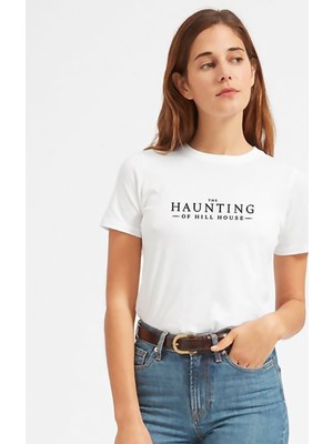 Qivi The Haunting Of Hill House Yazi Kadın Beyaz Tshirt