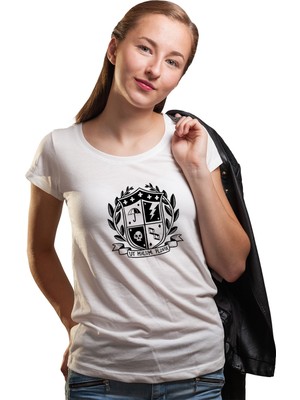 Qivi The Umbrella Academy Ut Malum Pluvia Kadın Beyaz Tshirt