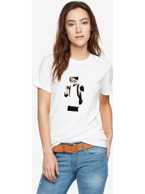 Qivi Anime Fairy Tail Glass Guild Emblem Baskılı Beyaz Kadın Tshirt