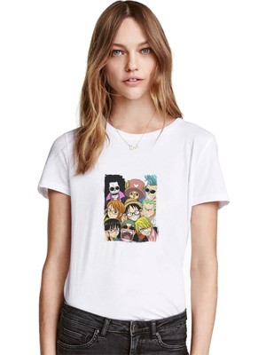 Qivi Anime Fairy Tail Glass Guild Emblem Baskılı Beyaz Kadın Tshirt