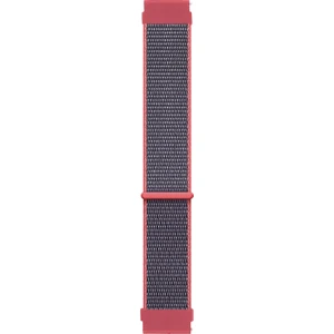 Samsung Galaxy Watch Active 2 44MM Hasırlı Kordon Woven Sport Loop Koyu Pembe
