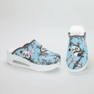 Kadın Mavi Panda Temalı Ortopedi Airmax Sabo Terlik Hemşire Terilği Medikal Ortopedi Sabo Terlik Rahat Medikal Sabo Terlik Hastane Terliği Hemşire Terliği Hediyelik Doktor Terliği