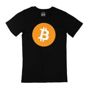 Bitcoin Logolu Siyah Tişört