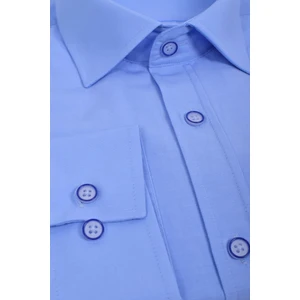 Düz Uzun Kollu Easy Iron Regular Fit Açık Mavi Erkek Gömlek