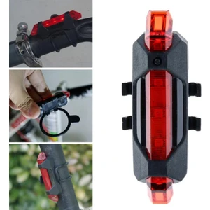 USB Şarj Edilebilir Parlak Bisiklet LED Lamba Su Geçirmez Güvenlik Uyarı Arka Lamba Işığı