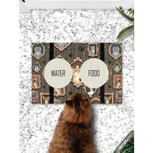 Tablo Kediler Kedi Köpek Eğitim Mama Paspası ve Beslenme Altlığı