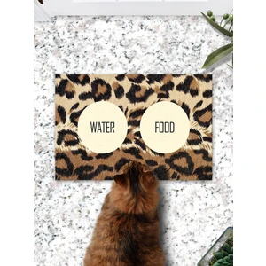 Leopar Kedi Köpek Mama Eğitim Paspası ve Beslenme Altlığı