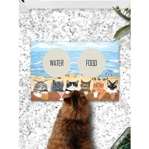 Summer Cats Kedi Köpek Eğitim Mama Paspası ve Beslenme Altlığı