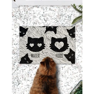 Black Cats Kedi Köpek Eğitim Mama Paspası ve Beslenme Altlığı