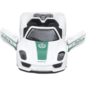 Birlik Oyuncak Metal Çekbırak Işıklı Spor Polis Arabaları Minitro FY5038P-12D