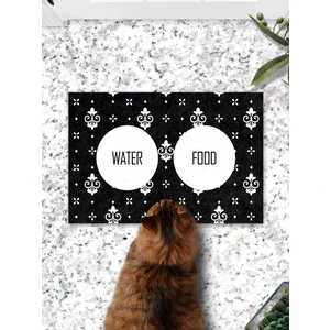 Black White Kedi Köpek Eğitim Mama Paspası ve Beslenme