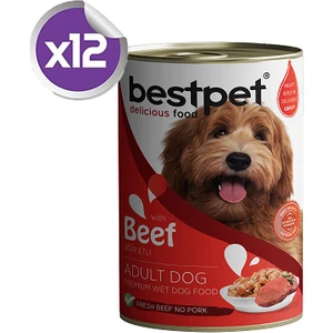 Sığır Etli Konserve Yetişkin Köpek Maması 12 x 400 gr