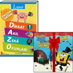 Ata Yayıncılık 1. Sınıf Dikkat Akıl Zekâ Oyunları+Süngerbob Hikaye