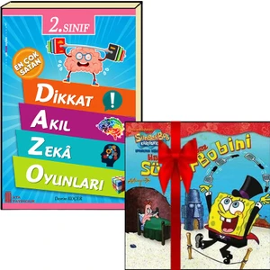 Ata Yayıncılık 2. Sınıf Dikkat Akıl Zekâ Oyunları+Süngerbob Hikaye