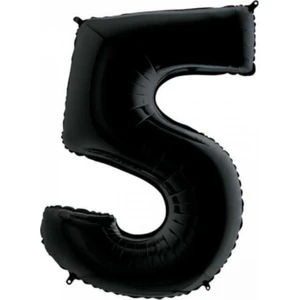 Baloncu Party Dünyası 5 Rakam Folyo Balon Siyah 100 cm (1 Metre)