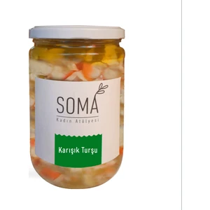 Soma Kadın Atölyesi Karışık Turşu Katkısız Ev Yapımı 650 gr  Mevsim Sebzeleriyle