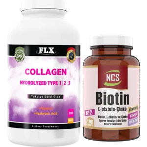 Collagen Multi Kollajen Tip 1-2-3 Hyaluronik Asit 300 Tablet+Biotin 180 Tablet