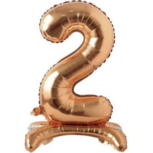 Parti Sürprizi Ayakta Durabilen Bronze 2 Rakam Folyo Balon