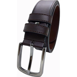 Erkek Deri Kemer Kahverengi Dikişli 4 cm