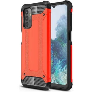 noktaks - Samsung Galaxy A32 4G - Kılıf Çift Katman Zırh Tank Crash Military Kapak - Kırmızı - T17037