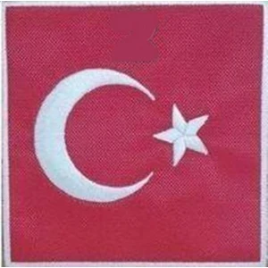 Sim Nakış Turkey Türkiye Türk Bayrak Nakış Işleme Arma Patch Peç 10X10 cm