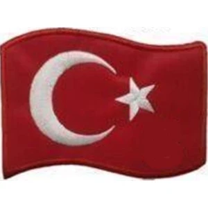 Sim Nakış Turkey Türkiye Türk Bayrak Nakış Işleme Arma Patch Peç 7X10 cm