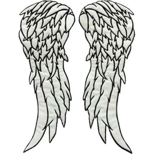 Sim Nakış Melek Kanatları Nakış Işleme Arma Patch Prç 36×43 cm