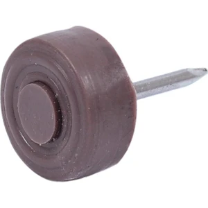 Çivili Masa Sandalye Zemin Koruyucu Plastik Ayak Kahve 25'li Set Çap 16 mm