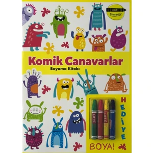 Minik Ressamlar Komik Canavarlar Boyama Kitabı