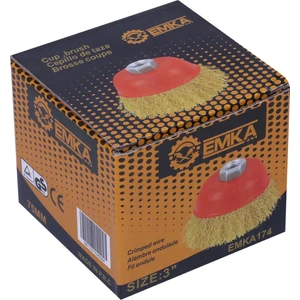 Saçaklı Tel Fırça Emka 65 mm Vidalı Kutulu