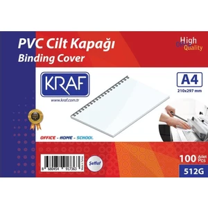 Cilt Kapağı A4 160 Mic. 100'LÜ Şeffaf 512 gr