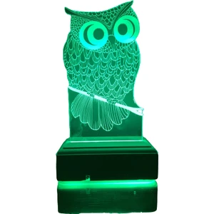 Modiwa Design 3D Baykuş 16 Renk Gece Lambası