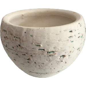 Antik Görünümlü Eskitme Toprak Saksı 10 cm x 12 cm