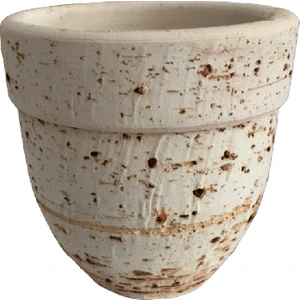 Antik Görünümlü Eskitme Toprak Saksı 12 cm x 12 cm