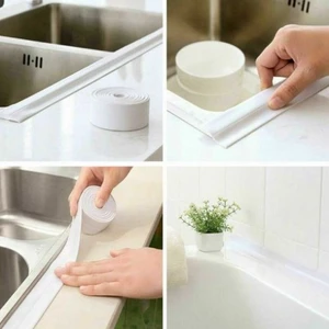 3,2 M Beyaz Su Sızdırmaz Mutfak & Banyo Lavabo Kenar Bandı & Şerit Yapışkan