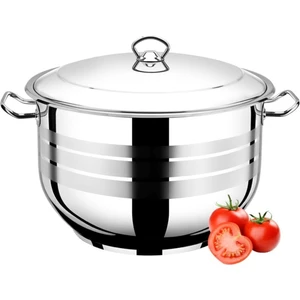 Jumbo Boy 304 Paslanmaz Büyük Derin Tencere 28 cm Aşure Tenceresi 12 Litre
