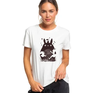 My Neighbor Komşum Totoro Baskılı Beyaz Kadın Tshirt
