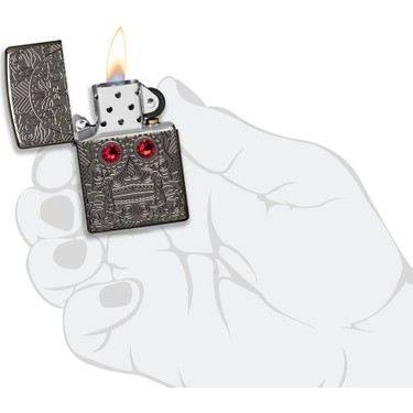 Zippo Çakmak 49300 Armor Crystal Skull Design Lighter Fiyatı
