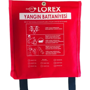 Lorex LR-FB1010C Çantalı Yangın Söndürme Battaniyesi (100x100