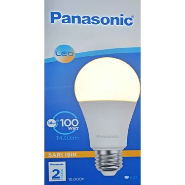 Panasonic LED Lamba 14W -100W E27 1430 Lümen Sarı Işık