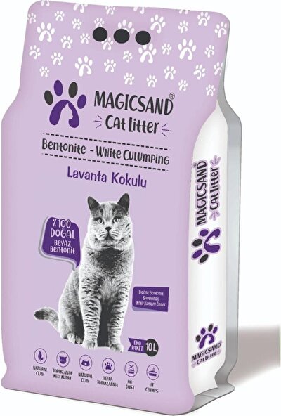 Magic Sand Magicsand Cat Litter Lavanta Kokulu Ince Taneli Kedi Kumu 10 Lt.