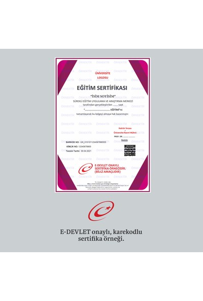E-Sertifika Sterilizasyon ve Dezenfeksiyon Eğitimi (E-Devlet / EETAC Onaylı Sertifikalı)