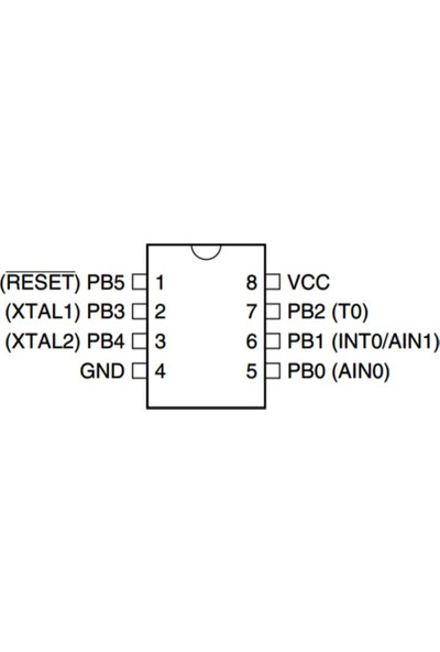 Atmel ATTINY11L-2PC 8-Bit 2mhz Mikrodenetleyici Pdıp-8