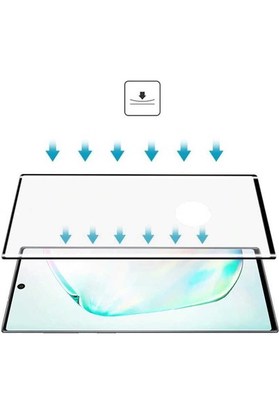 Cupcase Samsung Galaxy Note 20 Ultra Kavisli Full Yapışkanlı Cam Ekran Koruyucu