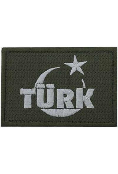 Sim Nakış Türk Bayrak Nakış Işleme Arma Patch Peç 6×8 cm