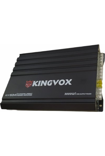 Kingvox KV-534 4 Kanal 3000 Watt Profosyonel Oto Amfi