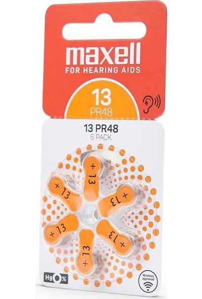 Maxell PR48-13 Kulaklık Pili 60'lı