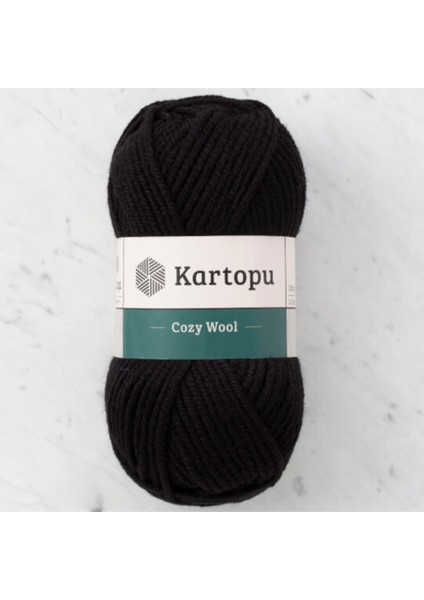 Cozy Wool K940 Siyah %25 Yün Karışımlı Kalın Örgü Ipi