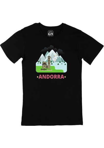 Andorra Siyah Tişört