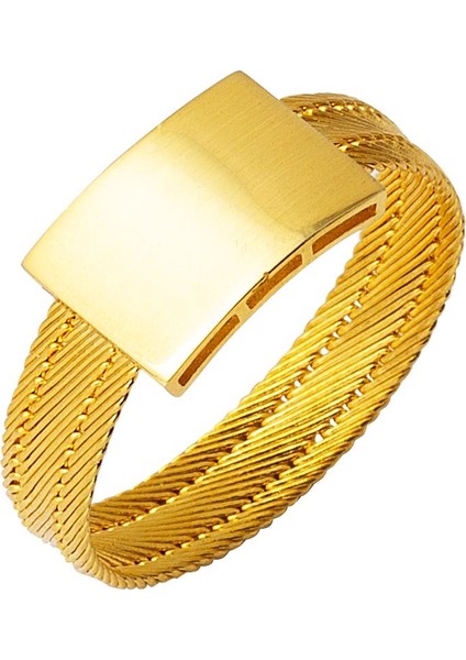 Taşsız Trabzon Hasır 22 Ayar Altın Yüzük